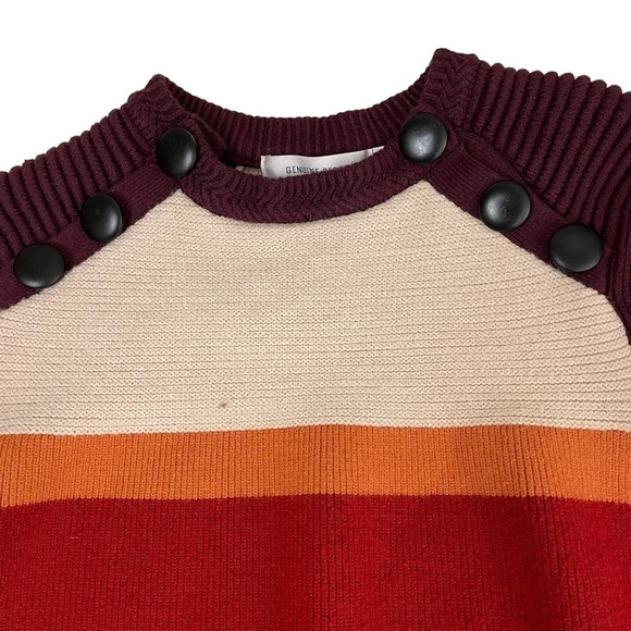 Genuine People Striped Colorblock Sweater Small - Picture 13 of 15